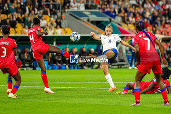 2023-07-24 - Georgia Stanway (8) of England shoots towards the goal during the 2023 FIFA Women’s World Cup, Group D football match between England and Haiti on 22 July 2023 at Suncorp Stadium in Brisbane, Australia - FOOTBALL - WOMEN'S WORLD CUP 2023 - ENGLAND V HAITI - FIFA WORLD CUP - SOCCER