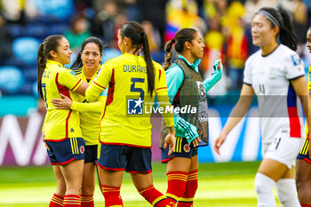 2023-07-25 - Columbia players celebrate at full time during the 2023 FIFA Women’s World Cup, Group H football match between Colombia and Korea Republic on 25 July 2023 at Sydney Football Stadium in Sydney, Australia - FOOTBALL - WOMEN'S WORLD CUP 2023 - COLOMBIA V KOREA REPUBLIC - FIFA WORLD CUP - SOCCER