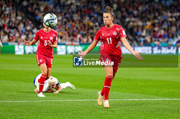 2023-07-28 - Katrine Veje (11) of Denmark during the 2023 FIFA Women’s World Cup, Group D football match between England and Denmark on 28 July 2023 at Sydney Football Stadium in Sydney, Australia - FOOTBALL - WOMEN'S WORLD CUP 2023 - ENGLAND V DENMARK - FIFA WORLD CUP - SOCCER