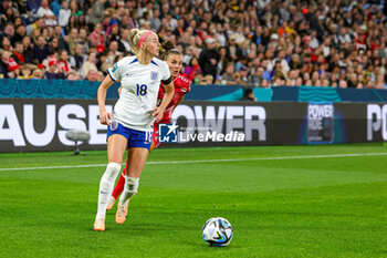 2023-07-28 - Chloe Kelly (18) of England during the 2023 FIFA Women’s World Cup, Group D football match between England and Denmark on 28 July 2023 at Sydney Football Stadium in Sydney, Australia - FOOTBALL - WOMEN'S WORLD CUP 2023 - ENGLAND V DENMARK - FIFA WORLD CUP - SOCCER