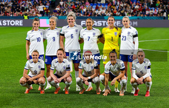2023-07-28 - England team line up during the 2023 FIFA Women’s World Cup, Group D football match between England and Denmark on 28 July 2023 at Sydney Football Stadium in Sydney, Australia - FOOTBALL - WOMEN'S WORLD CUP 2023 - ENGLAND V DENMARK - FIFA WORLD CUP - SOCCER