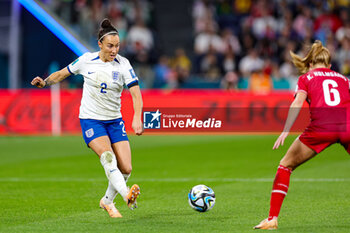 2023-07-28 - Lucy Bronze (2) of England during the 2023 FIFA Women’s World Cup, Group D football match between England and Denmark on 28 July 2023 at Sydney Football Stadium in Sydney, Australia - FOOTBALL - WOMEN'S WORLD CUP 2023 - ENGLAND V DENMARK - FIFA WORLD CUP - SOCCER