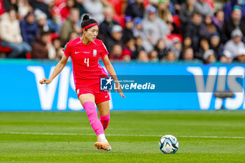 2023-07-30 - Shim Seo-yeon (4) of Korea Republic during the 2023 FIFA Women’s World Cup, Group H football match between Korea Republic and Morocco on 30 July 2023 at Hindmarsh Stadium in Adelaide, Australia - FOOTBALL - WOMEN'S WORLD CUP 2023 - KOREA REPUBLIC V MOROCCO - FIFA WORLD CUP - SOCCER