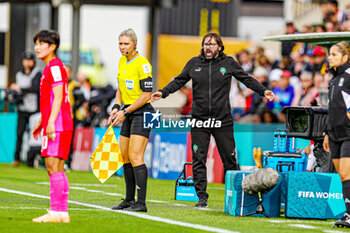 2023-07-30 - Reynald Pedros Manager of Morocco during the 2023 FIFA Women’s World Cup, Group H football match between Korea Republic and Morocco on 30 July 2023 at Hindmarsh Stadium in Adelaide, Australia - FOOTBALL - WOMEN'S WORLD CUP 2023 - KOREA REPUBLIC V MOROCCO - FIFA WORLD CUP - SOCCER