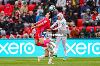 2023-07-30 - Elodie Nakkach (6) of Morocco heads clear during the 2023 FIFA Women’s World Cup, Group H football match between Korea Republic and Morocco on 30 July 2023 at Hindmarsh Stadium in Adelaide, Australia - FOOTBALL - WOMEN'S WORLD CUP 2023 - KOREA REPUBLIC V MOROCCO - FIFA WORLD CUP - SOCCER