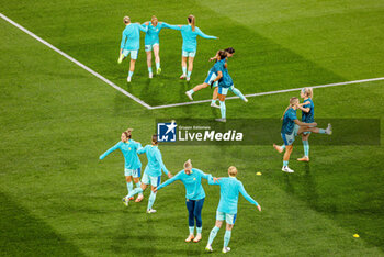 2023-07-31 - Australia players warm up during the 2023 FIFA Women’s World Cup, Group B football match between Canada and Australia on 31 July 2023 at Melbourne Rectangular Stadium in Melbourne, Australia - FOOTBALL - WOMEN'S WORLD CUP 2023 - CANADA V AUSTRALIA - FIFA WORLD CUP - SOCCER