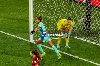 2023-07-31 - Mary Fowler (11) of Australia scores a goal and celebrates 0-3 during the 2023 FIFA Women’s World Cup, Group B football match between Canada and Australia on 31 July 2023 at Melbourne Rectangular Stadium in Melbourne, Australia - FOOTBALL - WOMEN'S WORLD CUP 2023 - CANADA V AUSTRALIA - FIFA WORLD CUP - SOCCER
