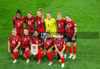 2023-08-01 - Canada team during the 2023 FIFA Women’s World Cup, Group B football match between Canada and Australia on 31 July 2023 at Melbourne Rectangular Stadium in Melbourne, Australia - FOOTBALL - WOMEN'S WORLD CUP 2023 - CANADA V AUSTRALIA - FIFA WORLD CUP - SOCCER