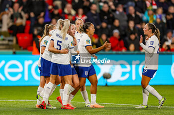 2023-08-01 - Lauren Hemp (11) of England scores a goal and celebrates 0-2 during the 2023 FIFA Women’s World Cup, Group D football match between China and England on 1 August 2023 at Hindmarsh Stadium in Adelaide, Australia - FOOTBALL - WOMEN'S WORLD CUP 2023 - CHINA V ENGLAND - FIFA WORLD CUP - SOCCER