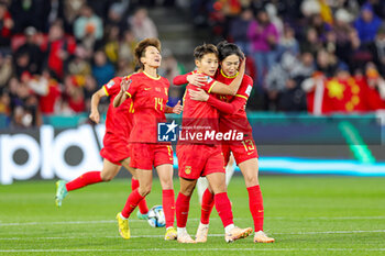 2023-08-01 - Shuang Wang (7) of China scores from the penalty spot and celebrates 1-3 during the 2023 FIFA Women’s World Cup, Group D football match between China and England on 1 August 2023 at Hindmarsh Stadium in Adelaide, Australia - FOOTBALL - WOMEN'S WORLD CUP 2023 - CHINA V ENGLAND - FIFA WORLD CUP - SOCCER