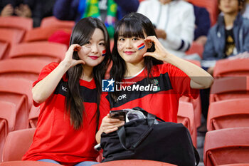 2023-08-03 - Korea Republic fans during the 2023 FIFA Women’s World Cup, Group H football match between Korea Republic and Germany on 3 August 2023 at Brisbane Stadium in Brisbane, Australia - FOOTBALL - WOMEN'S WORLD CUP 2023 - KOREA REPUBLIC V GERMANY - FIFA WORLD CUP - SOCCER