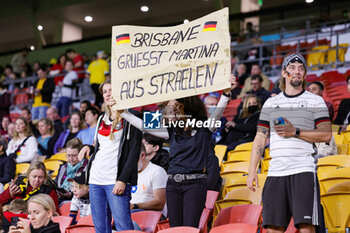 2023-08-03 - Germany fans during the 2023 FIFA Women’s World Cup, Group H football match between Korea Republic and Germany on 3 August 2023 at Brisbane Stadium in Brisbane, Australia - FOOTBALL - WOMEN'S WORLD CUP 2023 - KOREA REPUBLIC V GERMANY - FIFA WORLD CUP - SOCCER
