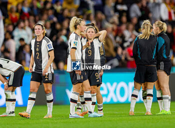 2023-08-03 - Svenja Huth (9) of Germany looks dejected at full time during the 2023 FIFA Women’s World Cup, Group H football match between Korea Republic and Germany on 3 August 2023 at Brisbane Stadium in Brisbane, Australia - FOOTBALL - WOMEN'S WORLD CUP 2023 - KOREA REPUBLIC V GERMANY - FIFA WORLD CUP - SOCCER