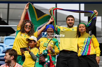 2023-08-06 - South Africa fans during the 2023 FIFA Women’s World Cup, round of 16 football match between Netherlands and South Africa on 6 August 2023 at Sydney Football Stadium, Sydney, Australia - FOOTBALL - WOMEN'S WORLD CUP 2023 - NETHERLANDS V SOUTH AFRICA - FIFA WORLD CUP - SOCCER