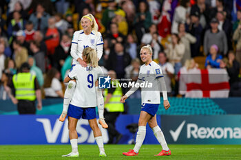 2023-08-07 - Chloe Kelly (18) of England celebrates scoring the winning penalty during the 2023 FIFA Women’s World Cup, Round of 16 football match between England and Nigeria on 7 August 2023 at Brisbane Stadium in Brisbane, Australia - FOOTBALL - WOMEN'S WORLD CUP 2023 - ENGLAND V NIGERIA - FIFA WORLD CUP - SOCCER