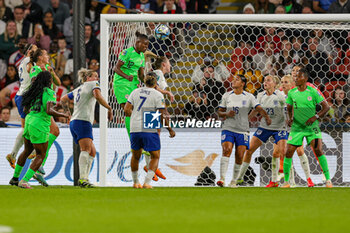 2023-08-07 - Uchenna Kanu (12) of Nigeria heads towards goal during the 2023 FIFA Women’s World Cup, Round of 16 football match between England and Nigeria on 7 August 2023 at Brisbane Stadium in Brisbane, Australia - FOOTBALL - WOMEN'S WORLD CUP 2023 - ENGLAND V NIGERIA - FIFA WORLD CUP - SOCCER