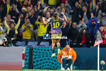 2023-08-13 - Leicy Santos (10) of Colombia scores a goal and celebrates 1-0 during the 2023 FIFA Women’s World Cup, quarter-final football match between England and Colombia on 12 August 2023 at Stadium Australia in Sydney, Australia - FOOTBALL - WOMEN'S WORLD CUP 2023 - ENGLAND V COLOMBIA - FIFA WORLD CUP - SOCCER