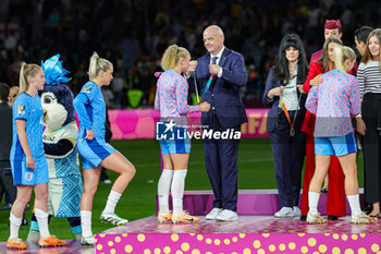 2023-08-20 - Katie Robinson (22) of England receives her runner up medal during the 2023 FIFA Women’s World Cup Final football match between Spain and England on 20 August 2023 at Stadium Australia in Sydney, Australia - FOOTBALL - WOMEN'S WORLD CUP 2023 - FINAL - SPAIN V ENGLAND - FIFA WORLD CUP - SOCCER