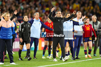 2023-08-20 - Coach Jorge Vilda of Spain at full time during the 2023 FIFA Women’s World Cup Final football match between Spain and England on 20 August 2023 at Stadium Australia in Sydney, Australia - FOOTBALL - WOMEN'S WORLD CUP 2023 - FINAL - SPAIN V ENGLAND - FIFA WORLD CUP - SOCCER