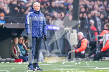 2023-01-22 - Head Coach Alfred Schreuder of Ajax during the Netherlands championship Eredivisie football match between Feyenoord and Ajax on January 22, 2023 at Stadion Feijenoord in Rotterdam, Netherlands - FOOTBALL - NETHERLANDS CHAMP - FEYENOORD V AJAX - NETHERLANDS EREDIVISIE - SOCCER