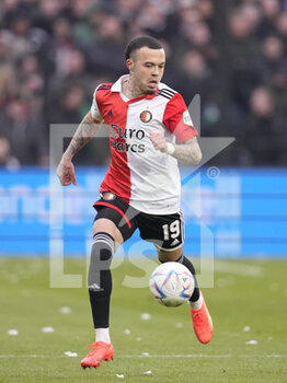 2023-01-22 - Quilindschy Hartman of Feyenoord during the Netherlands championship Eredivisie football match between Feyenoord and Ajax on January 22, 2023 at Stadion Feijenoord in Rotterdam, Netherlands - FOOTBALL - NETHERLANDS CHAMP - FEYENOORD V AJAX - NETHERLANDS EREDIVISIE - SOCCER