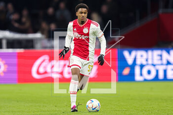 2023-02-19 - Jorrel Hato of Ajax during the Netherlands championship Eredivisie football match between Ajax and Sparta Rotterdam on February 19, 2023 at Johan Cruijff ArenA in Amsterdam, Netherlands - FOOTBALL - NETHERLANDS CHAMP - AJAX V SPARTA ROTTERDAM - NETHERLANDS EREDIVISIE - SOCCER