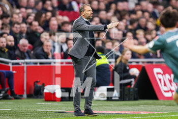 2023-02-19 - Coach Maurice Steijn of Sparta Rotterdam during the Netherlands championship Eredivisie football match between Ajax and Sparta Rotterdam on February 19, 2023 at Johan Cruijff ArenA in Amsterdam, Netherlands - FOOTBALL - NETHERLANDS CHAMP - AJAX V SPARTA ROTTERDAM - NETHERLANDS EREDIVISIE - SOCCER