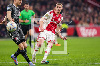 2023-04-16 - Kenneth Taylor of Ajax during the Netherlands championship Eredivisie football match between Ajax and FC Emmen on April 16, 2023 at Johan Cruijff ArenA in Amsterdam, Netherlands - FOOTBALL - NETHERLANDS CHAMP - AJAX V EMMEN - NETHERLANDS EREDIVISIE - SOCCER