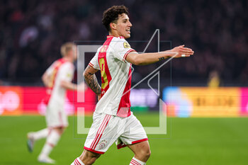 2023-04-16 - Jorge Sanchez of Ajax celebrates his goal 1-0 during the Netherlands championship Eredivisie football match between Ajax and FC Emmen on April 16, 2023 at Johan Cruijff ArenA in Amsterdam, Netherlands - FOOTBALL - NETHERLANDS CHAMP - AJAX V EMMEN - NETHERLANDS EREDIVISIE - SOCCER