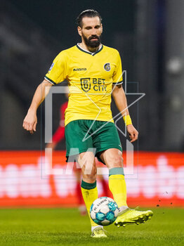 2023-04-16 - Dimitrios Siovas of Fortuna Sittard during the Netherlands championship Eredivisie football match between Fortuna Sittard and AZ on April 16, 2023 at the Fortuna Sittard Stadion in Sittard, Netherlands - FOOTBALL - NETHERLANDS CHAMP - FORTUNA SITTARD V AZ - NETHERLANDS EREDIVISIE - SOCCER