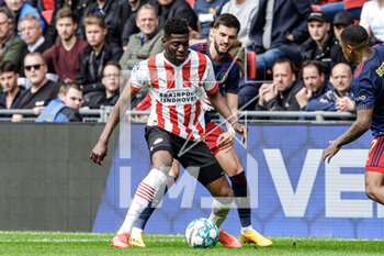 2023-04-23 - Ibrahim Sangare of PSV, Florian Grillitsch of Ajax during the Netherlands championship Eredivisie football match between PSV and Ajax on April 23, 2023 at Philips Stadion in Eindhoven, Netherlands - FOOTBALL - NETHERLANDS CHAMP - PSV V AJAX - NETHERLANDS EREDIVISIE - SOCCER