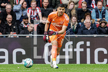 2023-04-23 - Geronimo Rulli of Ajax during the Netherlands championship Eredivisie football match between PSV and Ajax on April 23, 2023 at Philips Stadion in Eindhoven, Netherlands - FOOTBALL - NETHERLANDS CHAMP - PSV V AJAX - NETHERLANDS EREDIVISIE - SOCCER