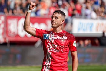 2023-05-28 - Julio Pleguezuelo of FC Twente celebrates after scoring the second goal during the Netherlands championship Eredivisie football match between FC Twente and Ajax on May 28, 2023 at Grolsch Veste in Enschede, Netherlands - FOOTBALL - NETHERLANDS CHAMP - TWENTE V AJAX - NETHERLANDS EREDIVISIE - SOCCER