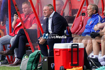 2023-05-28 - Coach Ron Jans of FC Twente during the Netherlands championship Eredivisie football match between FC Twente and Ajax on May 28, 2023 at Grolsch Veste in Enschede, Netherlands - FOOTBALL - NETHERLANDS CHAMP - TWENTE V AJAX - NETHERLANDS EREDIVISIE - SOCCER