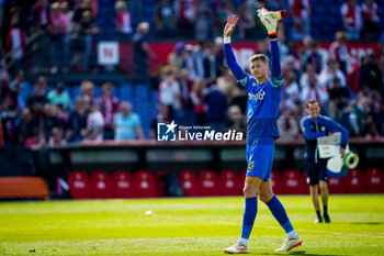 2023-05-28 - Kjell Scherpen of Vitesse waves during the Netherlands championship Eredivisie football match between Feyenoord and Vitesse on May 28, 2023 at Stadion Feijenoord in Rotterdam, Netherlands - FOOTBALL - NETHERLANDS CHAMP - FEYENOORD V VITESSE - NETHERLANDS EREDIVISIE - SOCCER