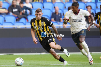 2023-08-19 - Mica Pinto of Vitesse and Patrick van Aanholt of PSV during the Netherlands championship Eredivisie football match between Vitesse and PSV on August 19, 2023 at GelreDome in Arnhem, Netherlands - FOOTBALL - NETHERLANDS CHAMP - VITESSE V PSV - NETHERLANDS EREDIVISIE - SOCCER
