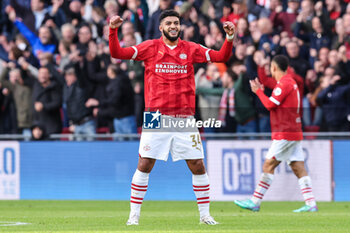 2023-10-29 - Ismael Saibari of PSV celebrates after scoring his teams third goal during the Netherlands championship Eredivisie football match between PSV and AFC Ajax on October 29, 2023 at Philips Stadion in Eindhoven, Netherlands - FOOTBALL - NETHERLANDS CHAMP - PSV V AJAX - NETHERLANDS EREDIVISIE - SOCCER