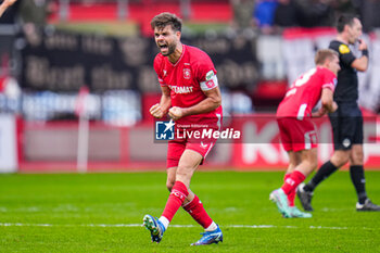 2023-10-29 - Robin Propper of FC Twente celebrates the win during the Netherlands championship Eredivisie football match between FC Twente and Feyenoord on October 29, 2023 at De Grolsch Veste in Enschede, Netherlands - FOOTBALL - NETHERLANDS CHAMP - TWENTE V FEYENOORD - NETHERLANDS EREDIVISIE - SOCCER