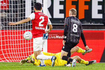 2023-10-29 - Magnus Mattsson of NEC scores the second goal during the Netherlands championship Eredivisie football match between AZ and NEC on October 29, 2023 at AFAS Stadion in Alkmaar, Netherlands - FOOTBALL - NETHERLANDS CHAMP - AZ V NEC - NETHERLANDS EREDIVISIE - SOCCER