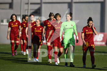 2023-01-29 - A.S. Roma Team during the 15th day of the Serie A Championship between A.S. Roma Women and U.S. Sassuolo Calcio Femminile at the Stadio Tre Fontane on 29th of January, 2023 in Rome, Italy. - AS ROMA VS US SASSUOLO - ITALIAN SERIE A WOMEN - SOCCER