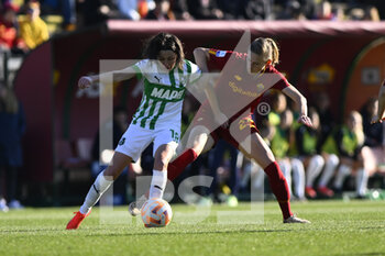 2023-01-29 - Daniela Sabatino of U.S. Sassuolo Calcio and Carina Wenninger of AS Roma Women during the 15th day of the Serie A Championship between A.S. Roma Women and U.S. Sassuolo Calcio Femminile at the Stadio Tre Fontane on 29th of January, 2023 in Rome, Italy. - AS ROMA VS US SASSUOLO - ITALIAN SERIE A WOMEN - SOCCER