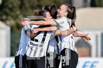 2023-02-11 - Juventus FC players celebrate after a goal - ACF FIORENTINA VS JUVENTUS FC - ITALIAN SERIE A WOMEN - SOCCER