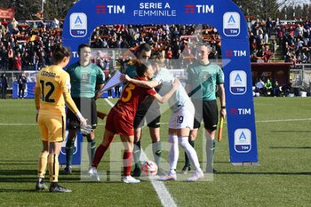 2023-02-11 - Elisa Bartoli of AS Roma Women and Lisa Alborghetti of F.C. Inter Women  during the 17th day of the Serie A Championship between A.S. Roma Women and F.C. Inter Women at the Stadio Tre Fontane on 11th of February, 2023 in Rome, Italy. - AS ROMA VS INTER - FC INTERNAZIONALE - ITALIAN SERIE A WOMEN - SOCCER