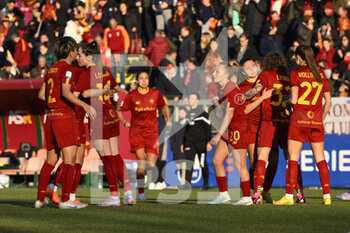 2023-02-11 - A.S. Roma Team during the 17th day of the Serie A Championship between A.S. Roma Women and F.C. Inter Women at the Stadio Tre Fontane on 11th of February, 2023 in Rome, Italy. - AS ROMA VS INTER - FC INTERNAZIONALE - ITALIAN SERIE A WOMEN - SOCCER