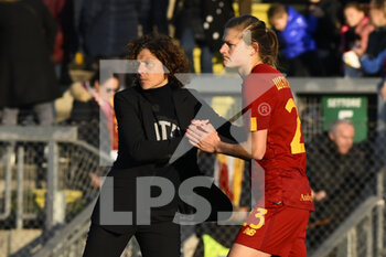 2023-02-11 - Rita Guarino of F.C. Inter Women during the 17th day of the Serie A Championship between A.S. Roma Women and F.C. Inter Women at the Stadio Tre Fontane on 11th of February, 2023 in Rome, Italy. - AS ROMA VS INTER - FC INTERNAZIONALE - ITALIAN SERIE A WOMEN - SOCCER