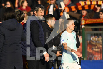 2023-02-11 - Alessandro Spugna of AS Roma Women during the 17th day of the Serie A Championship between A.S. Roma Women and F.C. Inter Women at the Stadio Tre Fontane on 11th of February, 2023 in Rome, Italy. - AS ROMA VS INTER - FC INTERNAZIONALE - ITALIAN SERIE A WOMEN - SOCCER