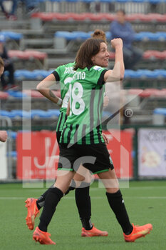 2023-02-25 - Daniela Sabatino of US Sassuolo rejoices after scoring a goal of 0-1  during the Italy Women Serie A football between Pomigliano Calcio and US Sassuolo  at Stadio Comunale di Palma Campania  - POMIGLIANO CALCIO VS US SASSUOLO - ITALIAN SERIE A WOMEN - SOCCER