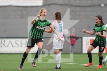 2023-02-25 - Tamar Dongus of US Sassuolo rejoices after scoring a goal of 0-2  during the Italy Women Serie A football between Pomigliano Calcio and US Sassuolo  at Stadio Comunale di Palma Campania  - POMIGLIANO CALCIO VS US SASSUOLO - ITALIAN SERIE A WOMEN - SOCCER
