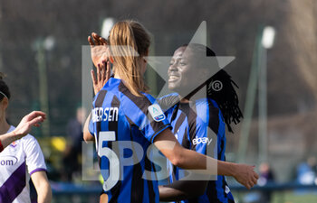 2023-02-25 - Inter´s Thogersen Frederikke and Chawinga Tabitha - INTER - FC INTERNAZIONALE VS ACF FIORENTINA - ITALIAN SERIE A WOMEN - SOCCER