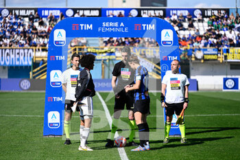 2023-03-25 - Match ball during the Serie A match football between Inter Women and Juventus Women on 25 of March 2023 at Breda stadium in Sesto San Giovanni, Italy. Photo Tiziano Ballabio/ - INTER - FC INTERNAZIONALE VS JUVENTUS FC - ITALIAN SERIE A WOMEN - SOCCER